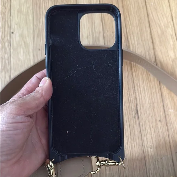 Bandolier Tan Phone Case with Strap 14 pro max
